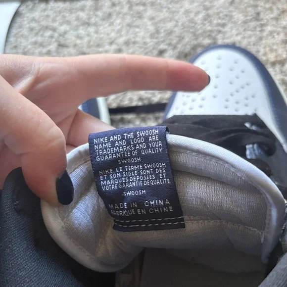 Nike Air Men's Black and White High-Top Sneakers - Picture 4 of 5